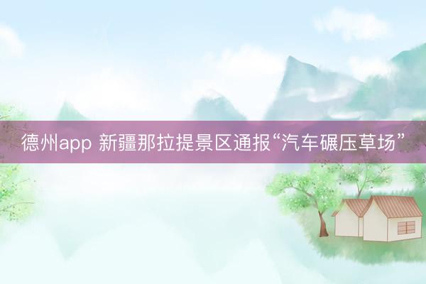 德州app 新疆那拉提景区通报“汽车碾压草场”