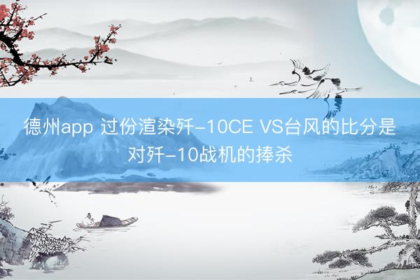 德州app 过份渲染歼-10CE VS台风的比分是对歼-10战机的捧杀