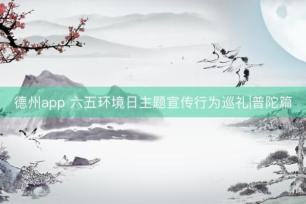 德州app 六五环境日主题宣传行为巡礼|普陀篇
