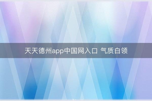 天天德州app中国网入口 气质白领